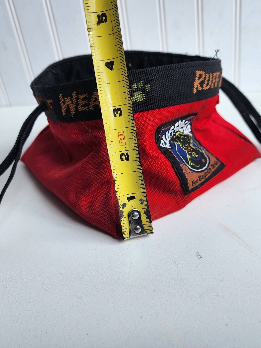 Ruff Wear Portable Dog Treat Poach & Messy Mutts Silicone Travel Water Bowl Red - Picture 10 of 15